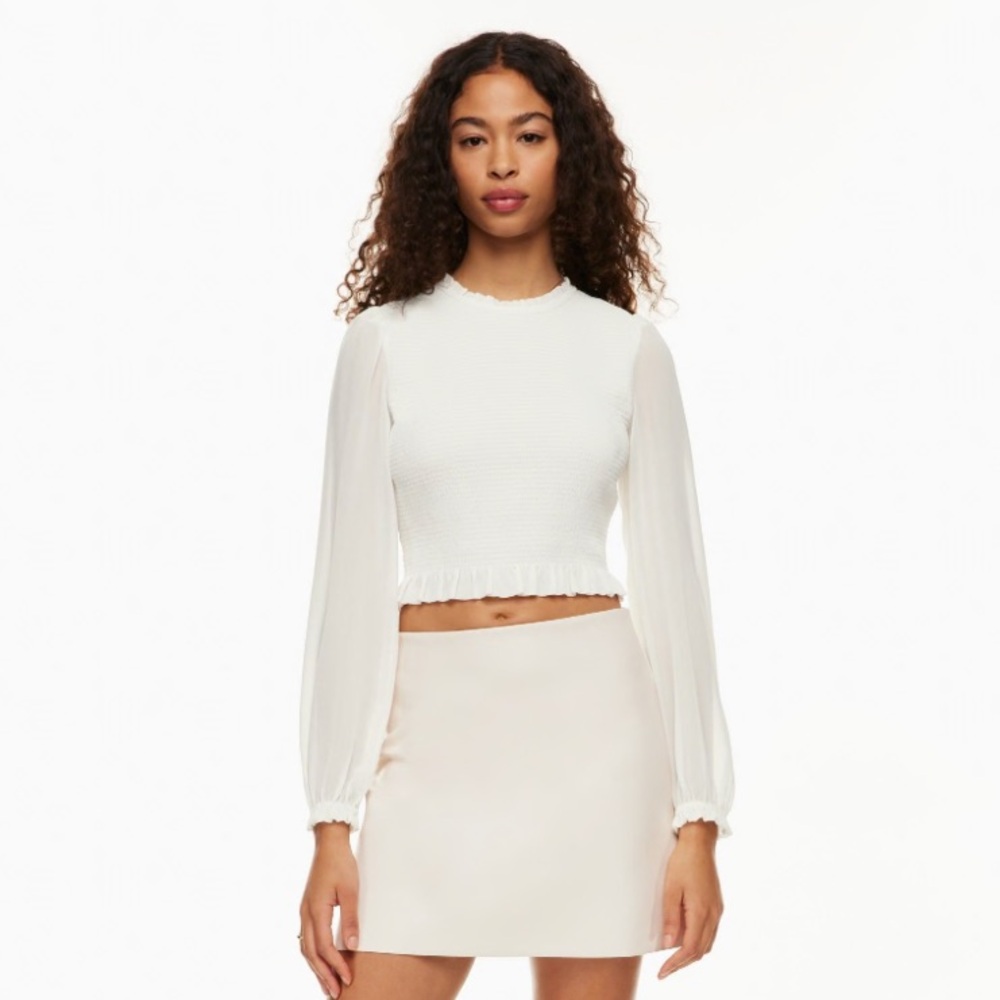 Aritzia Wilfred Tempest Blouse in ivory size small